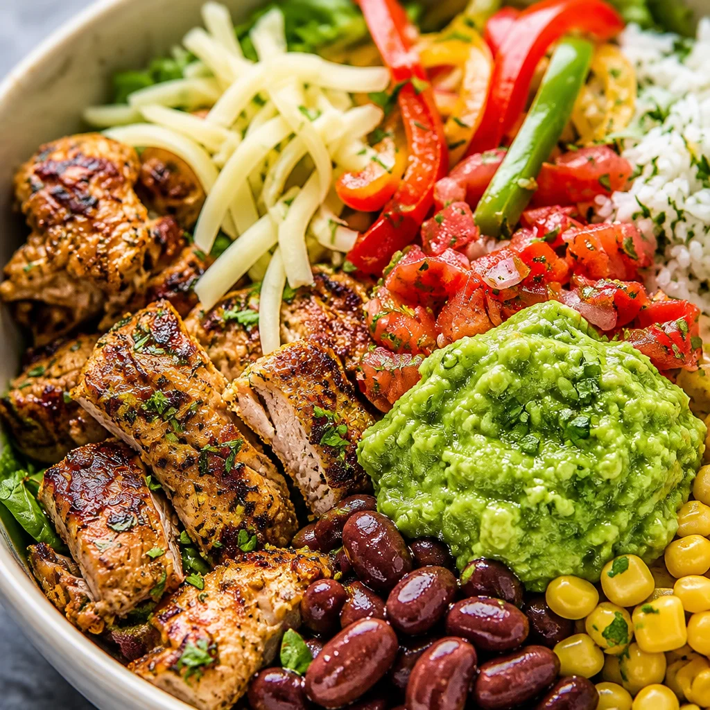High protein meal prep chicken bowls ready for a healthy lunch or dinner