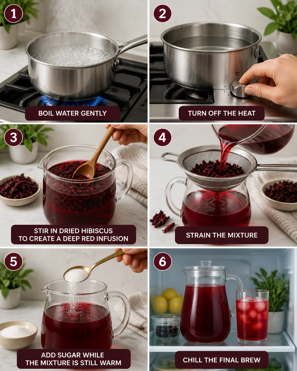 Homemade Sweet Hibiscus Tea