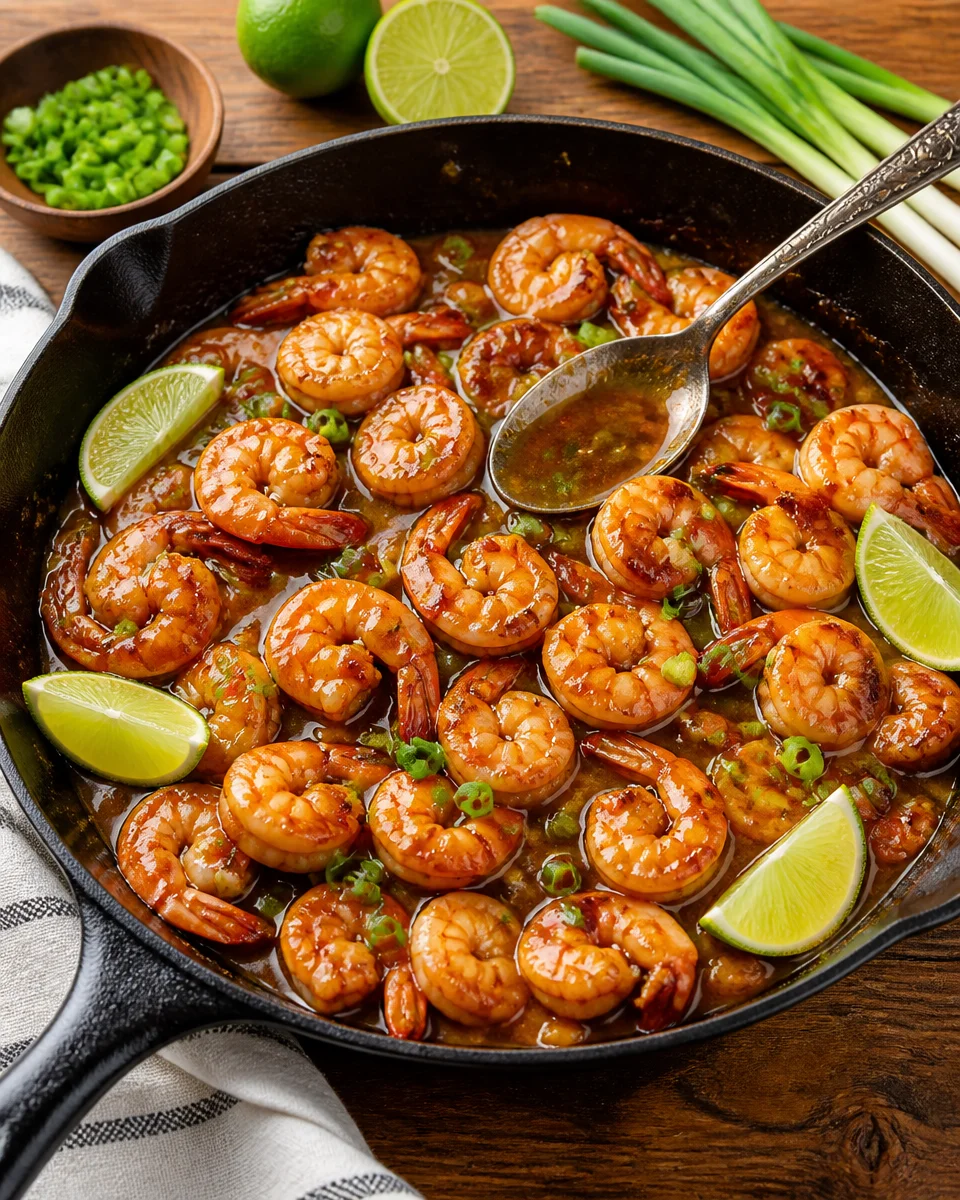 Honey Garlic Butter Shrimp Skillet