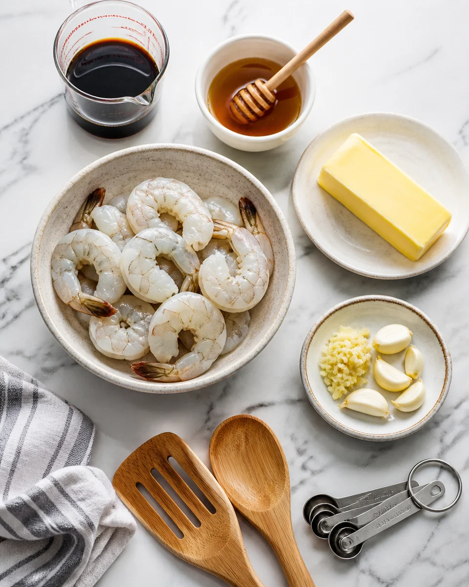 Honey Garlic Butter Shrimp Skillet