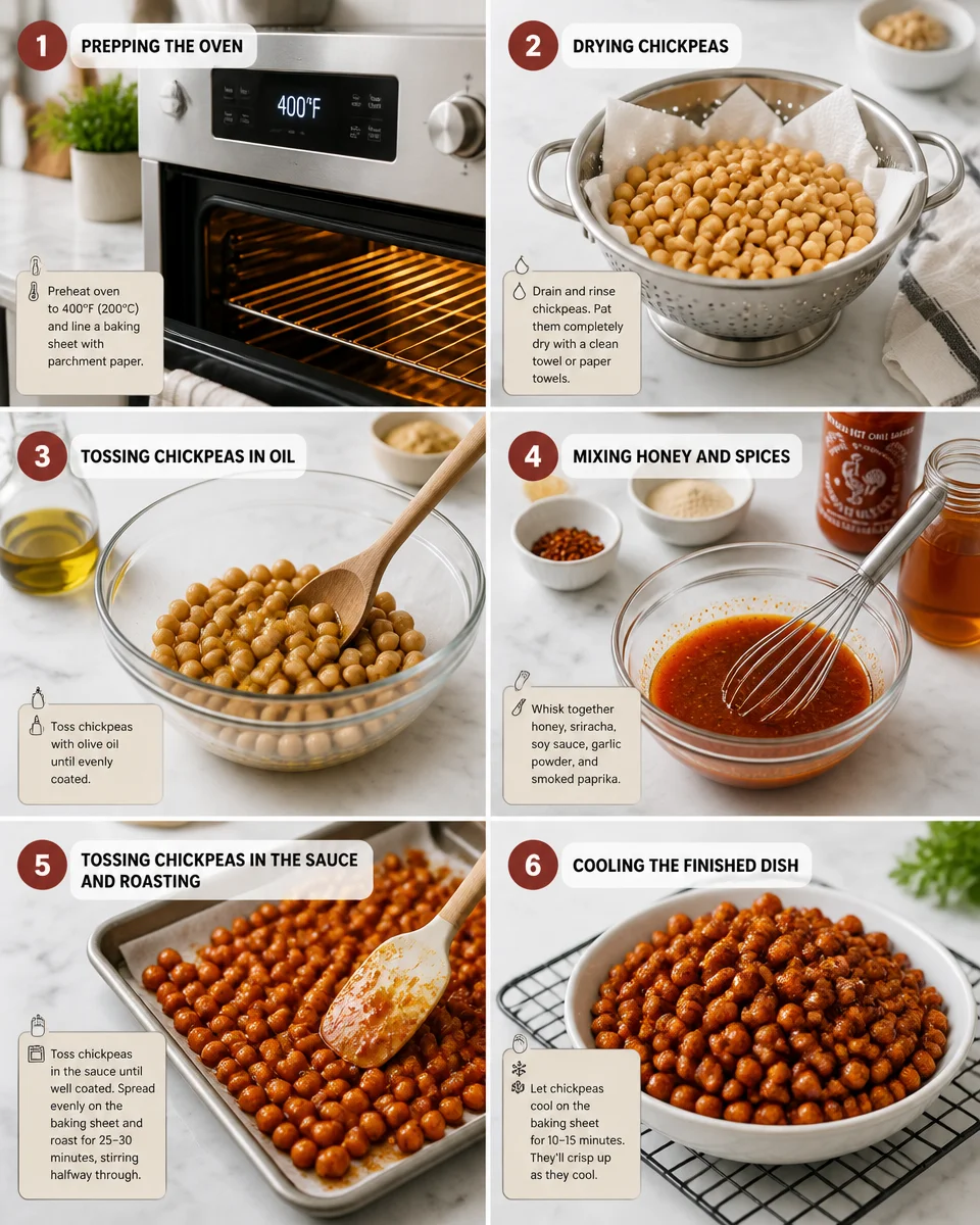 Honey Sriracha Roasted Chickpeas