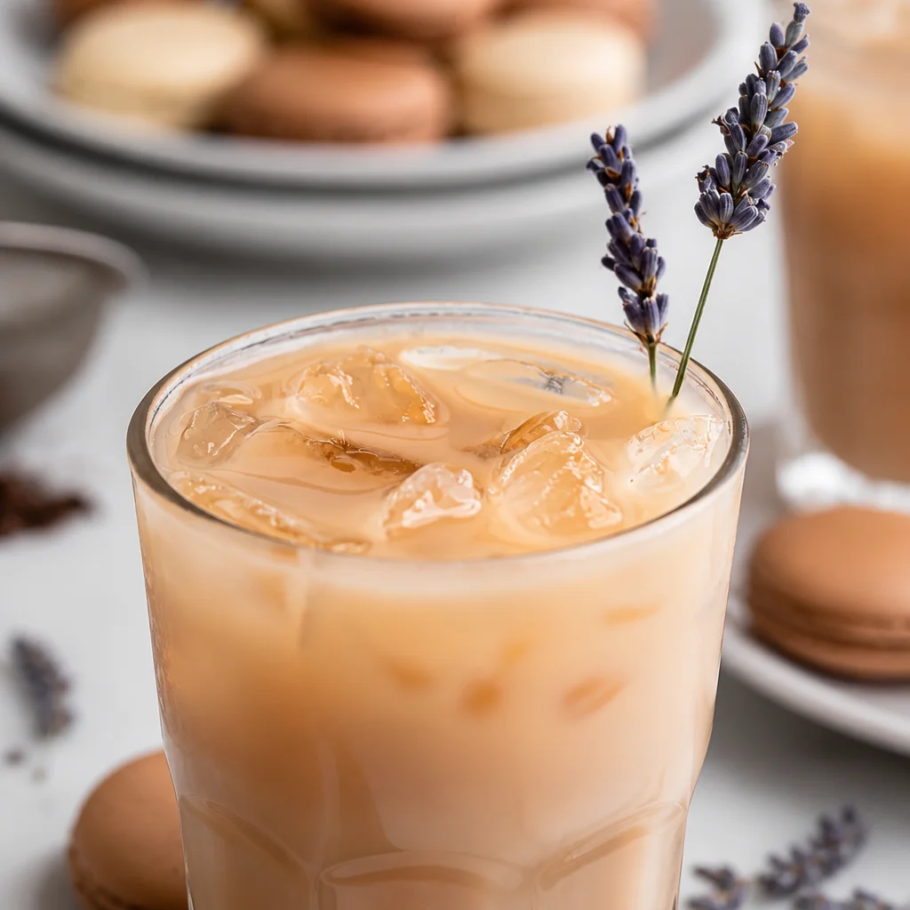 Refreshing Lavender Earl Grey Iced Tea with a hint of floral sweetness.