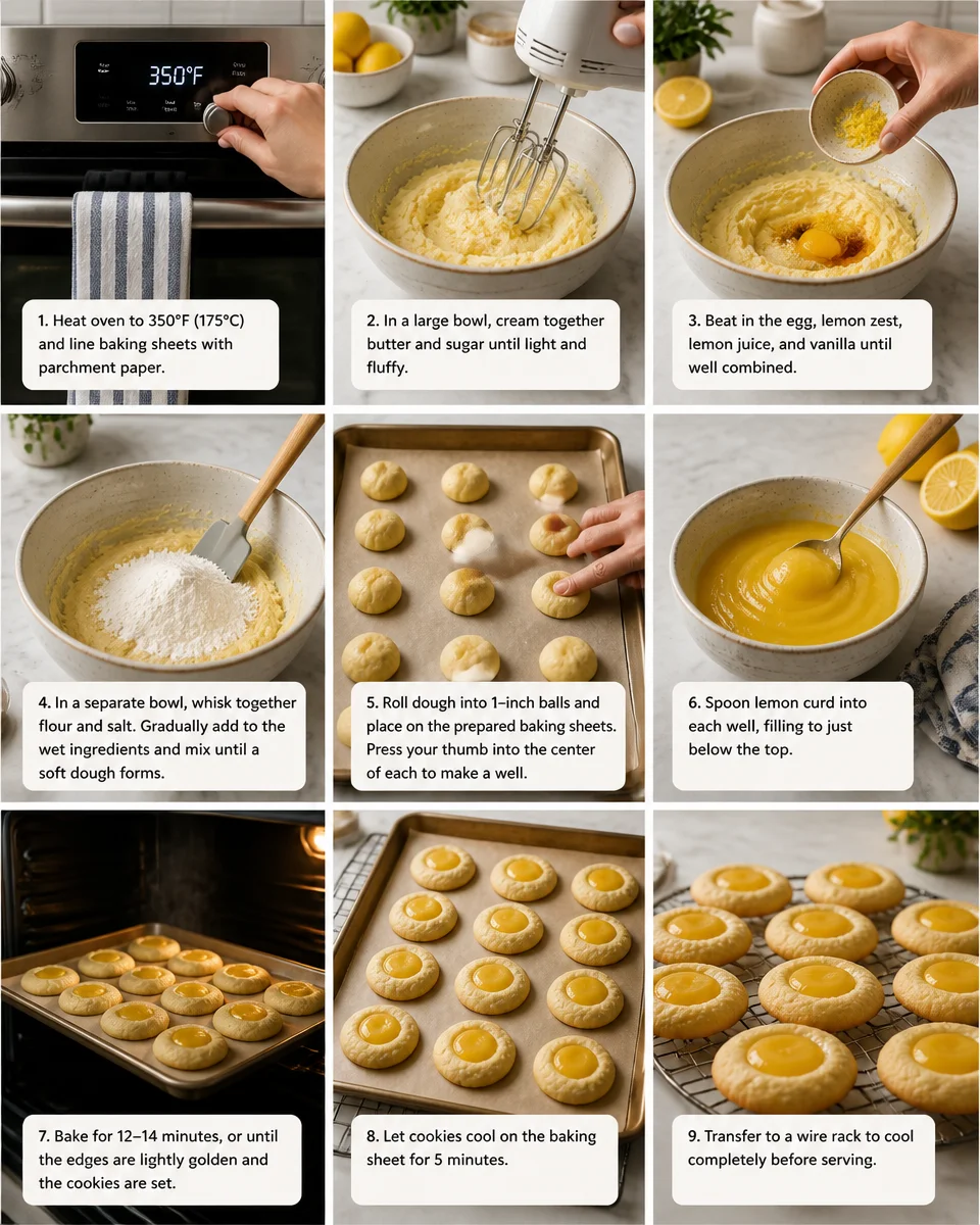 Lemon Curd Thumbprint Cookies