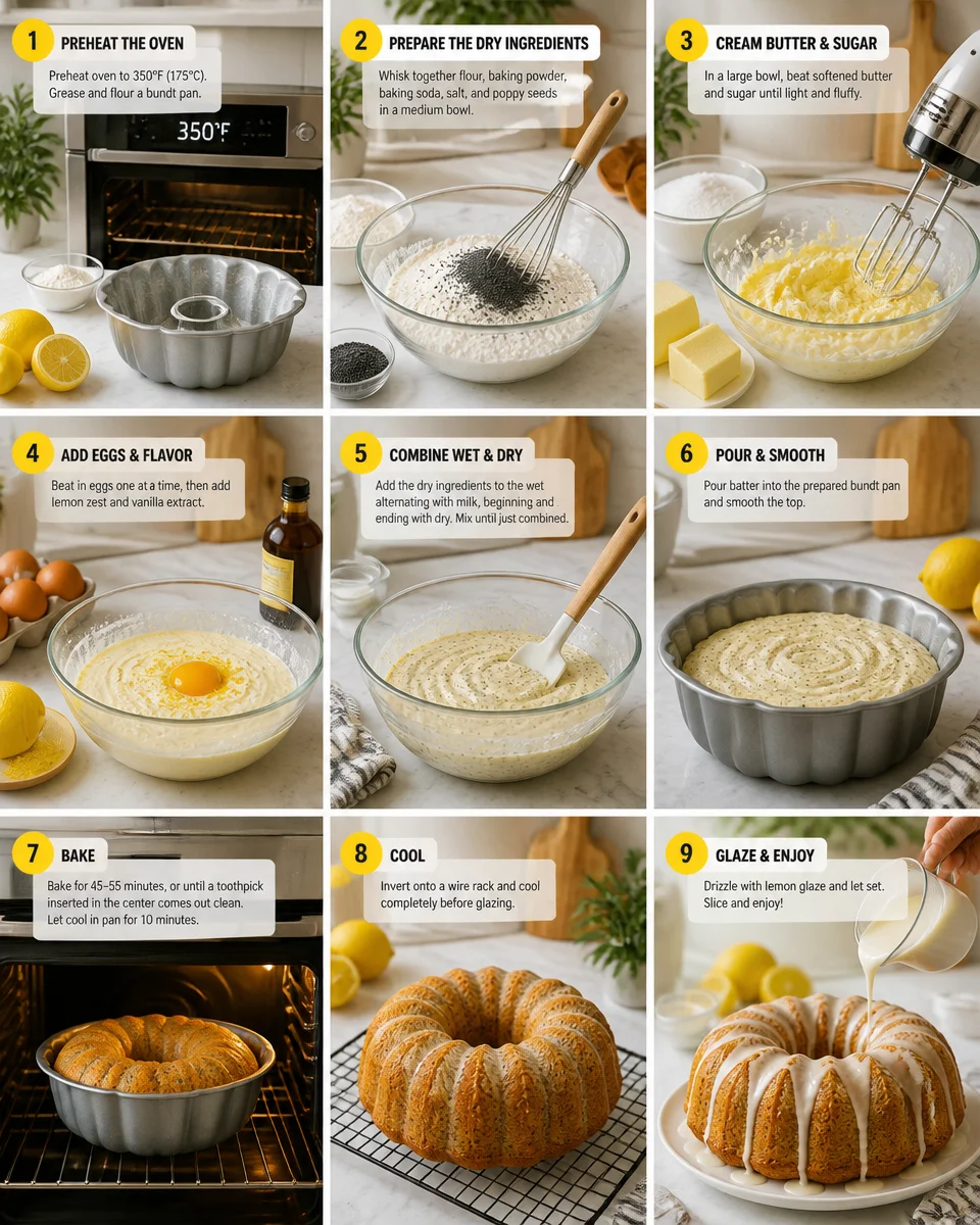 Lemon Poppy Seed Bundt Cake