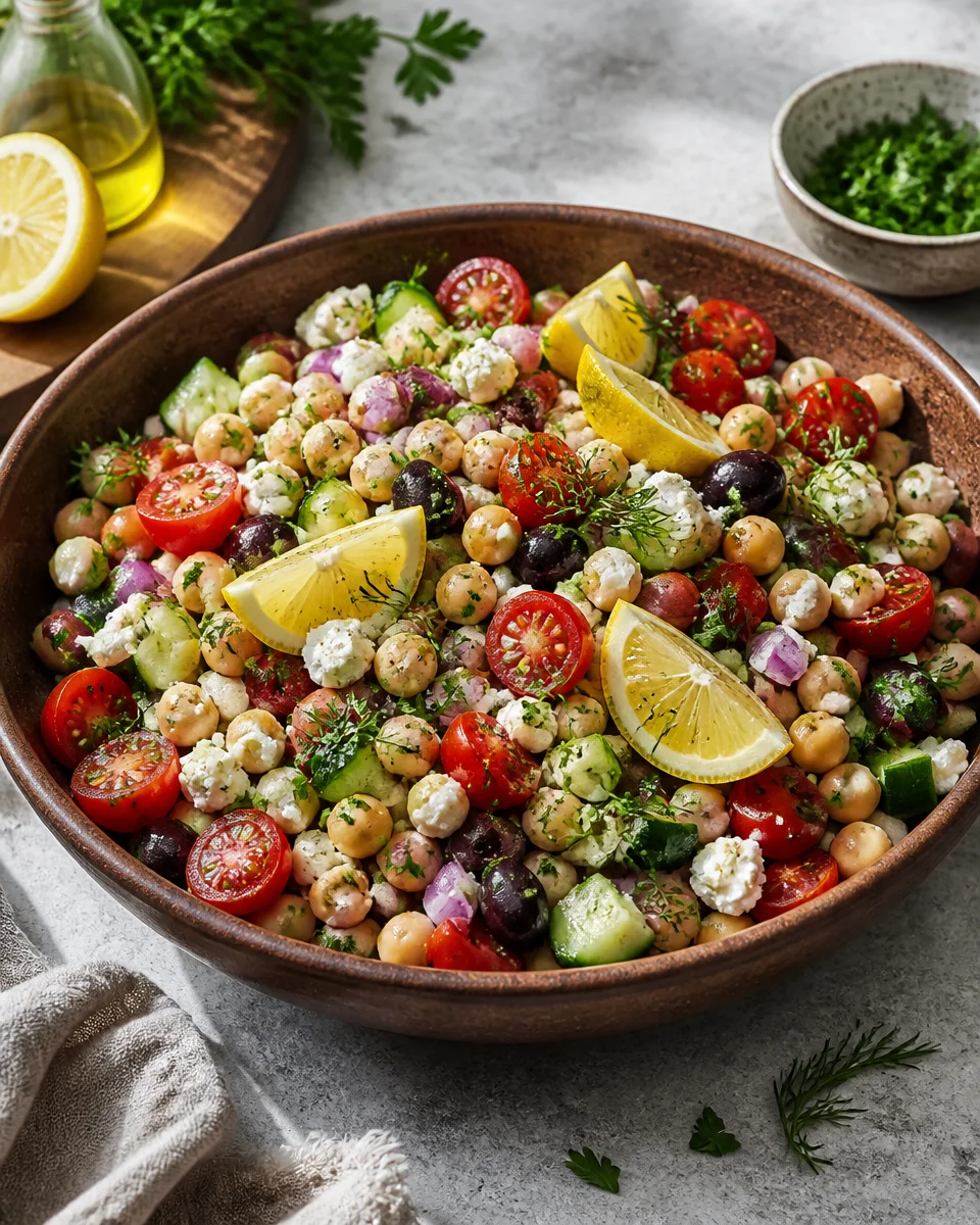 Loaded Chickpea Greek Salad