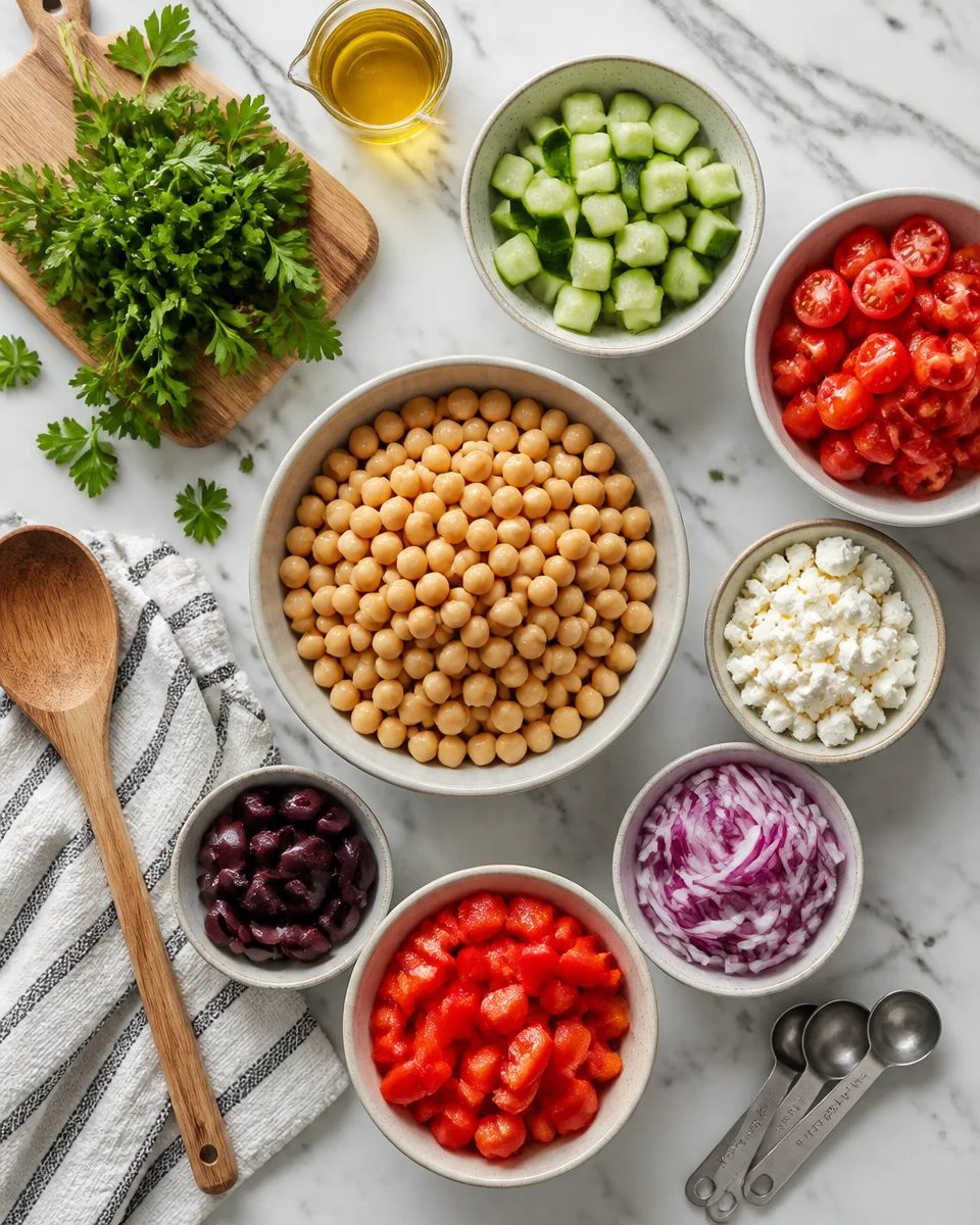 Loaded Chickpea Greek Salad