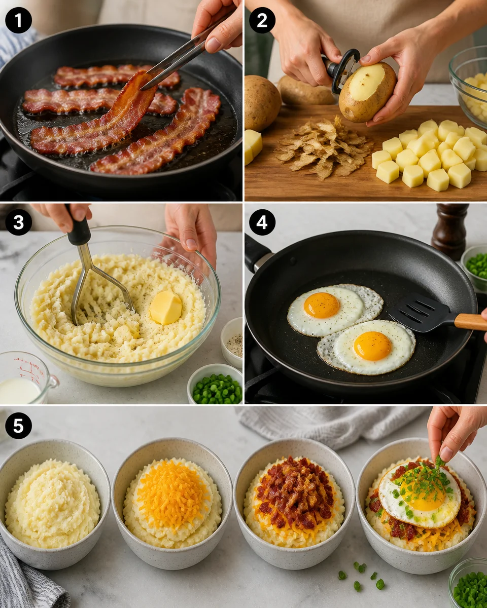 Loaded Potato Bowls with Bacon
