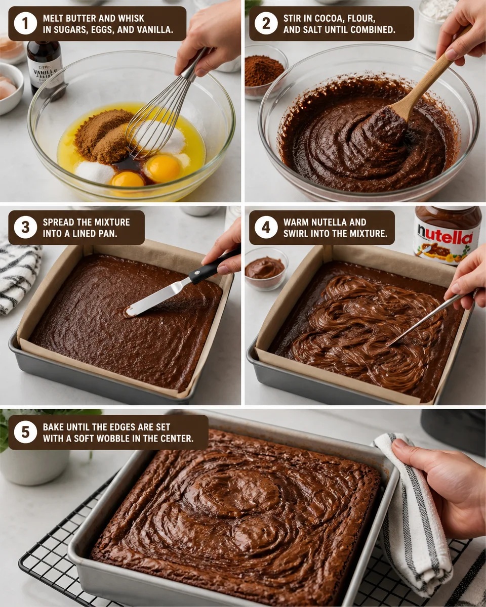 Nutella Swirl Brownies