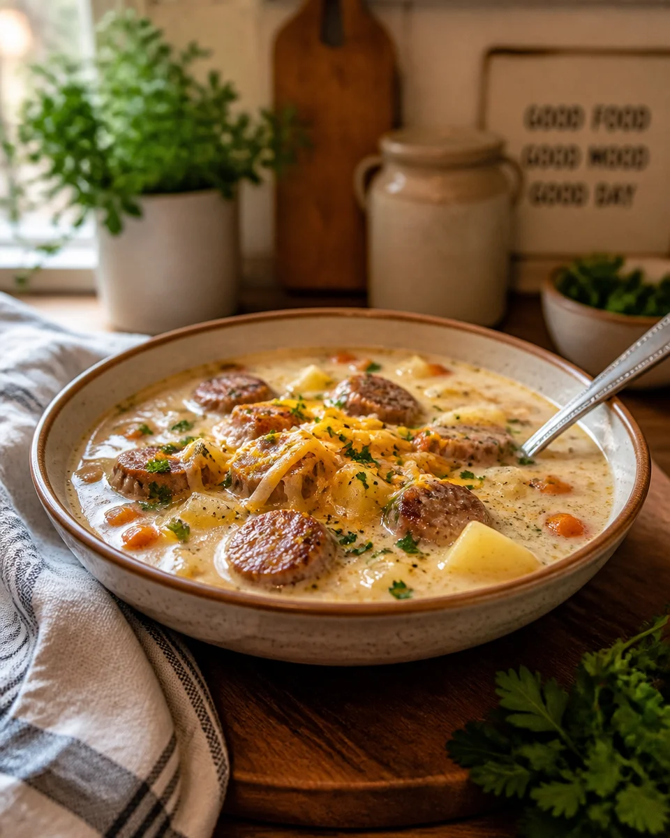 One Pot Sausage and Potato Soup