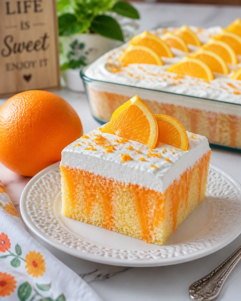 Orange Dreamsicle Poke Cake