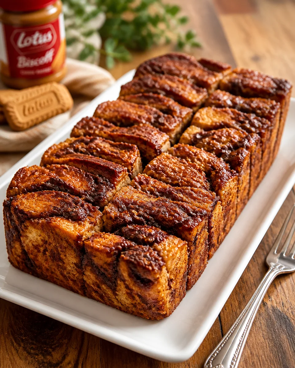 Overnight Biscoff French Toast Casserole