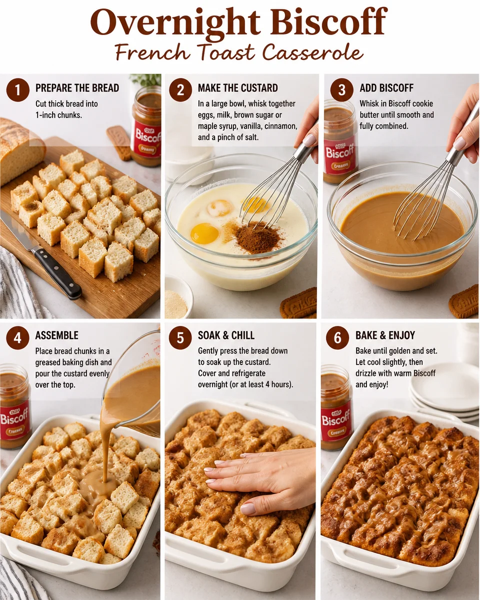 Overnight Biscoff French Toast Casserole