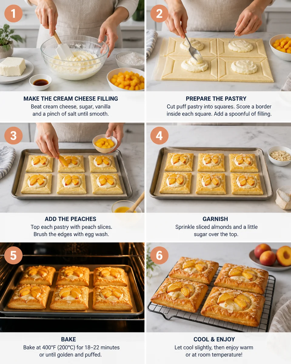 Peach Cream Cheese Danish (Easy)