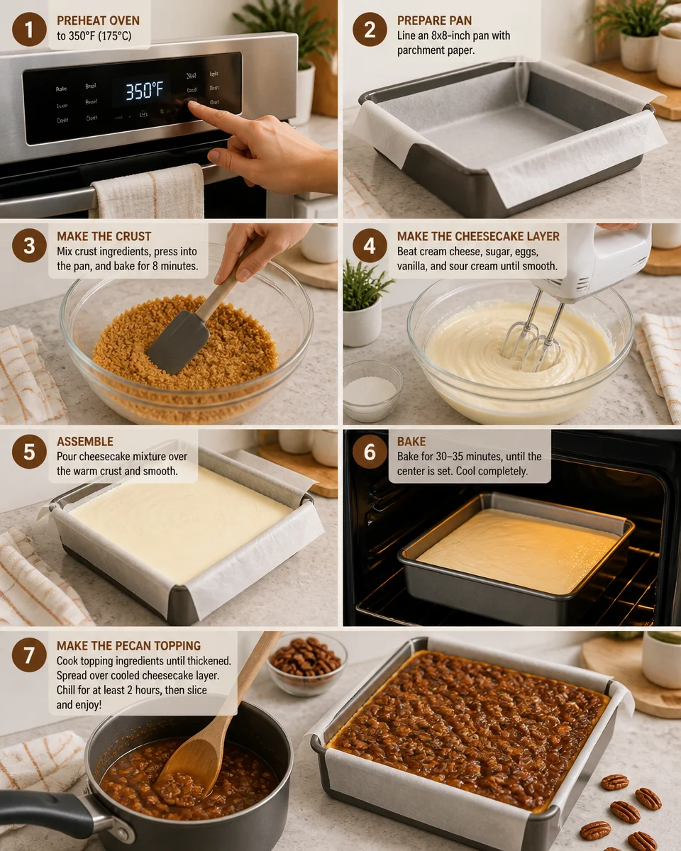 Pecan Pie Cheesecake Bars