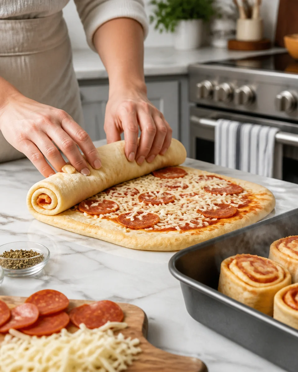 Pepperoni Pizza Roll-Ups