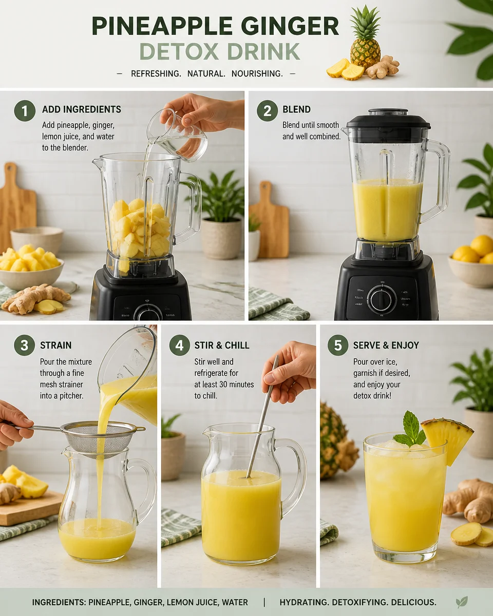 Pineapple Ginger Detox Drink