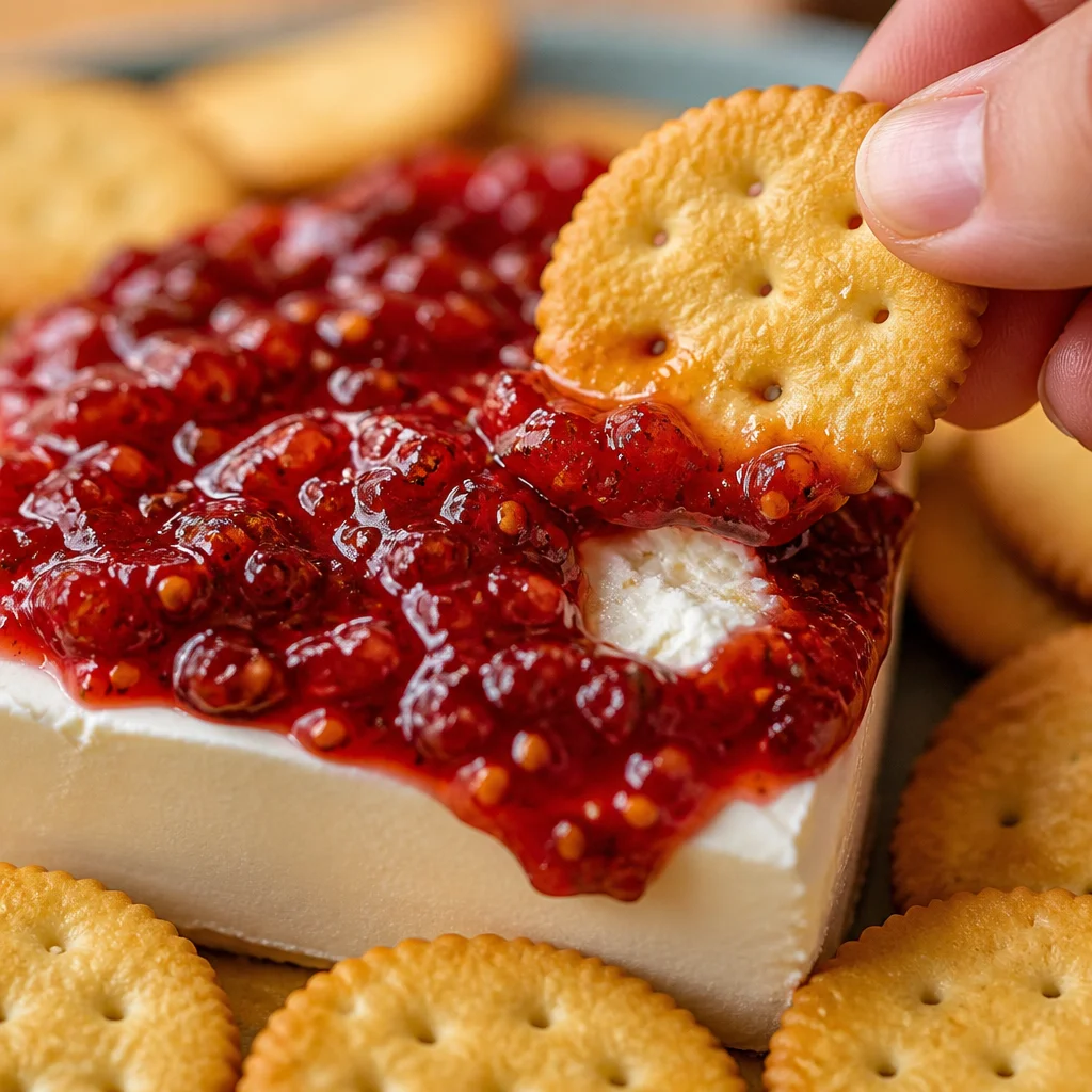 Delicious two-ingredient Salsa Cream Cheese Dip ready in minutes.