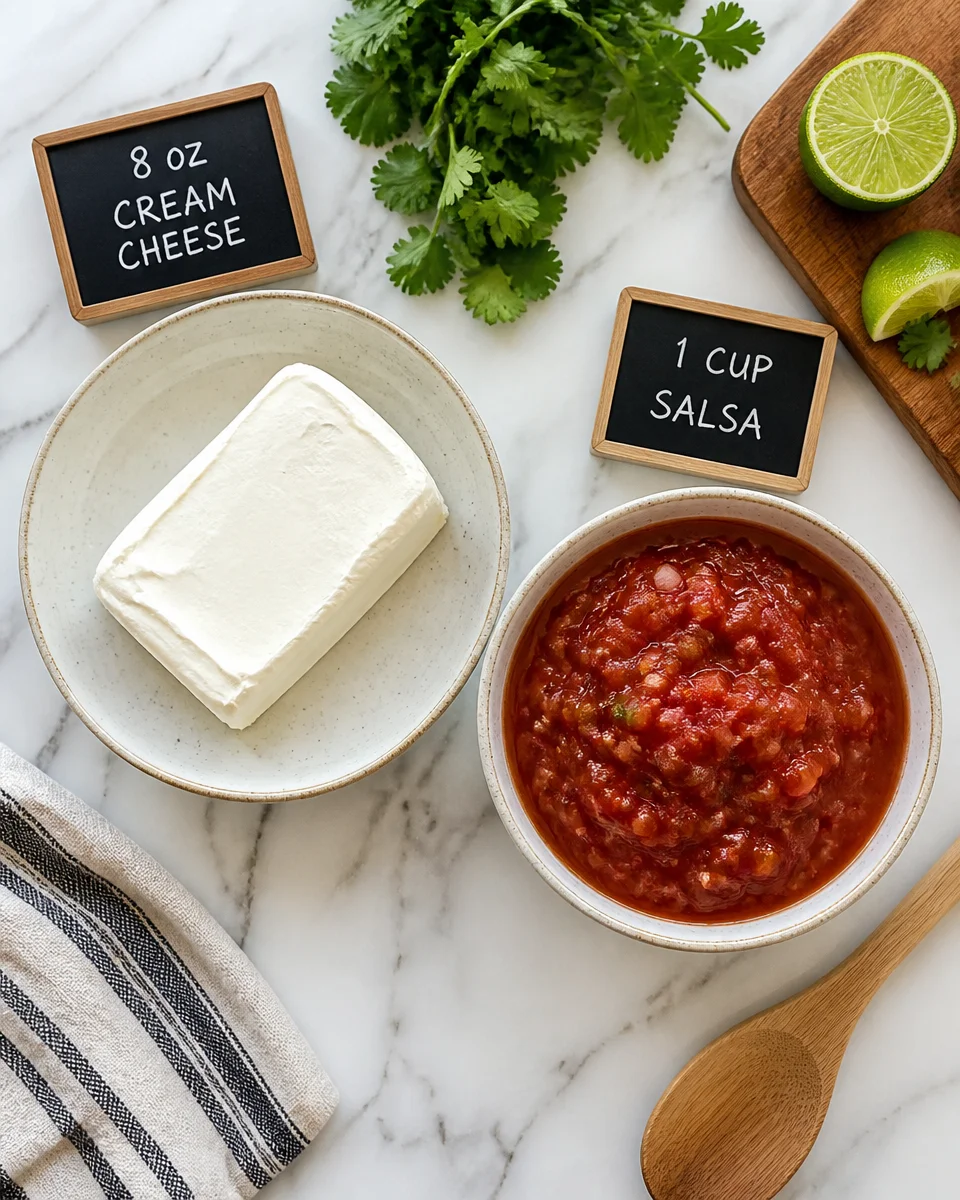 Salsa Cream Cheese Dip (2 Ingredients)