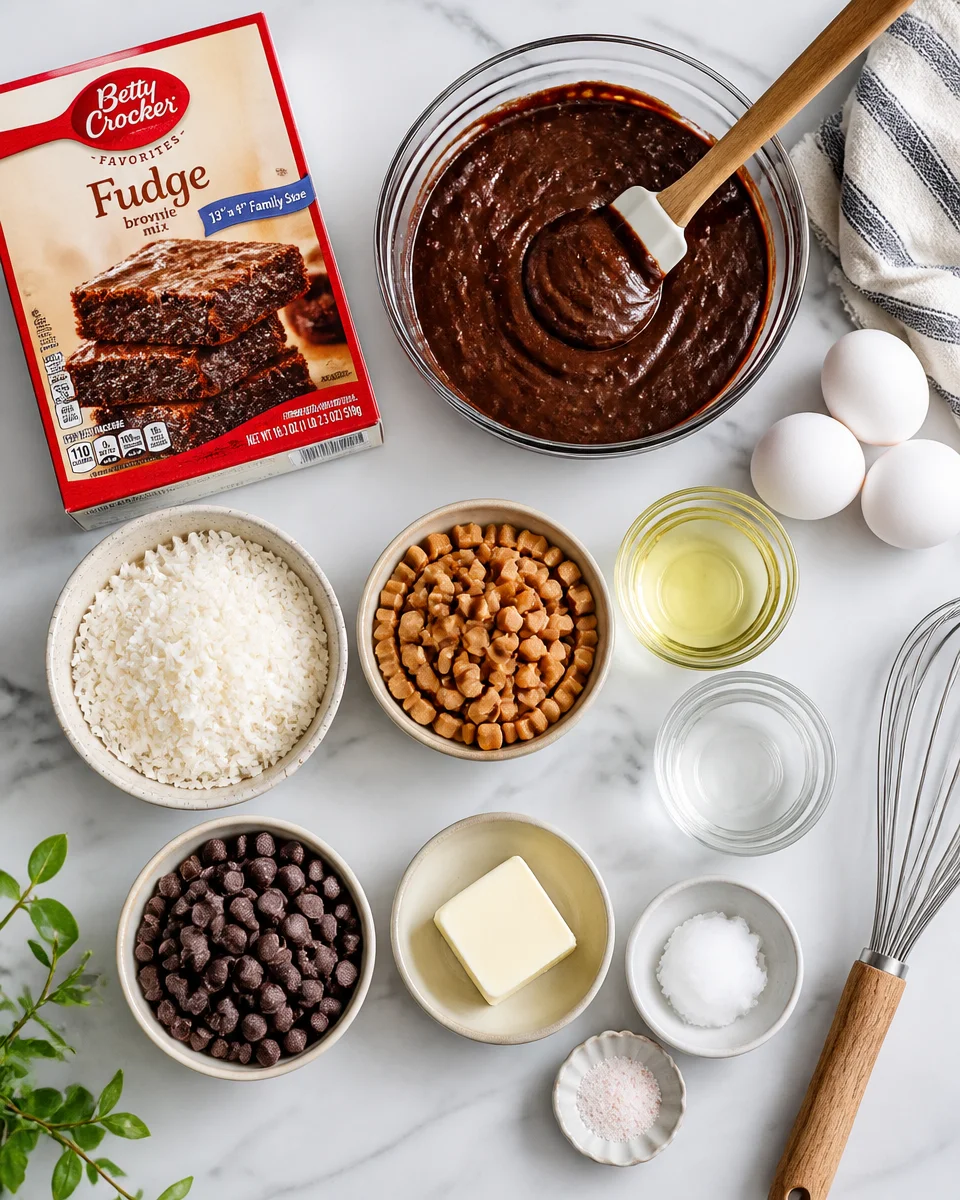 Samoa Cookie Brownies
