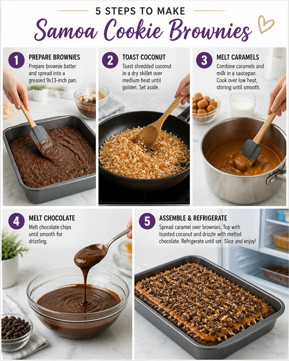Samoa Cookie Brownies