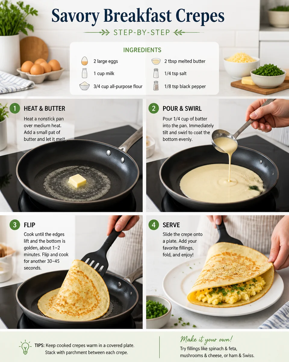 Savory Breakfast Crepes