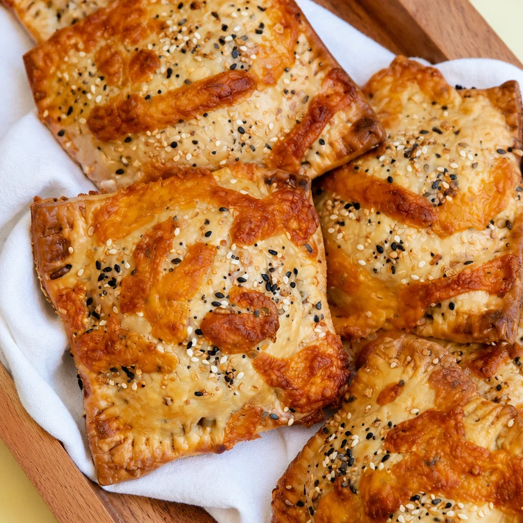 Savory Egg and Cheese Hand Pies with flaky crusts, perfect for a quick breakfast.