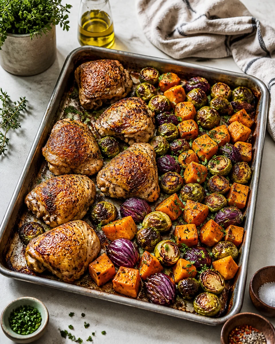Sheet Pan Honey Mustard Chicken with Vegetables