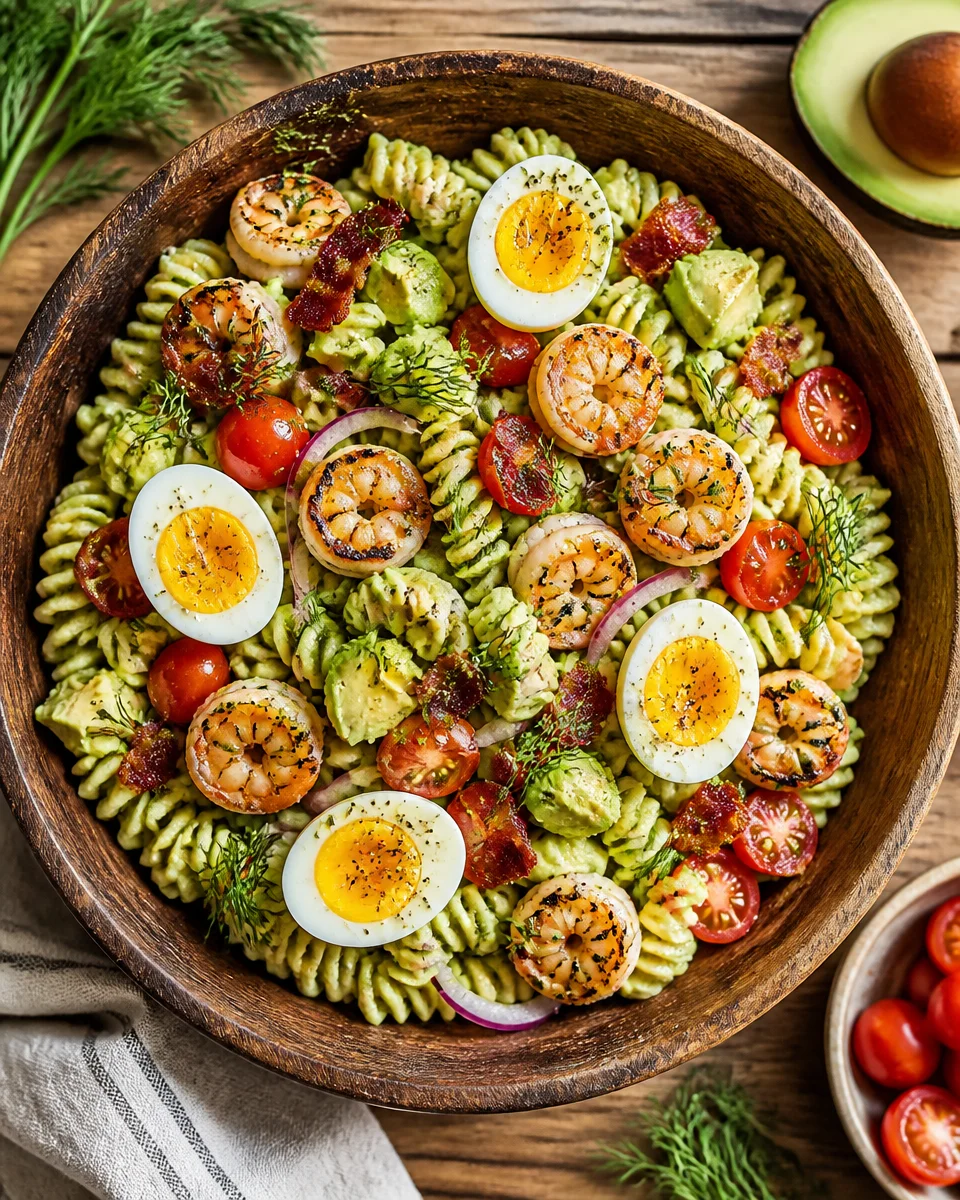 Shrimp and Avocado Pasta Salad