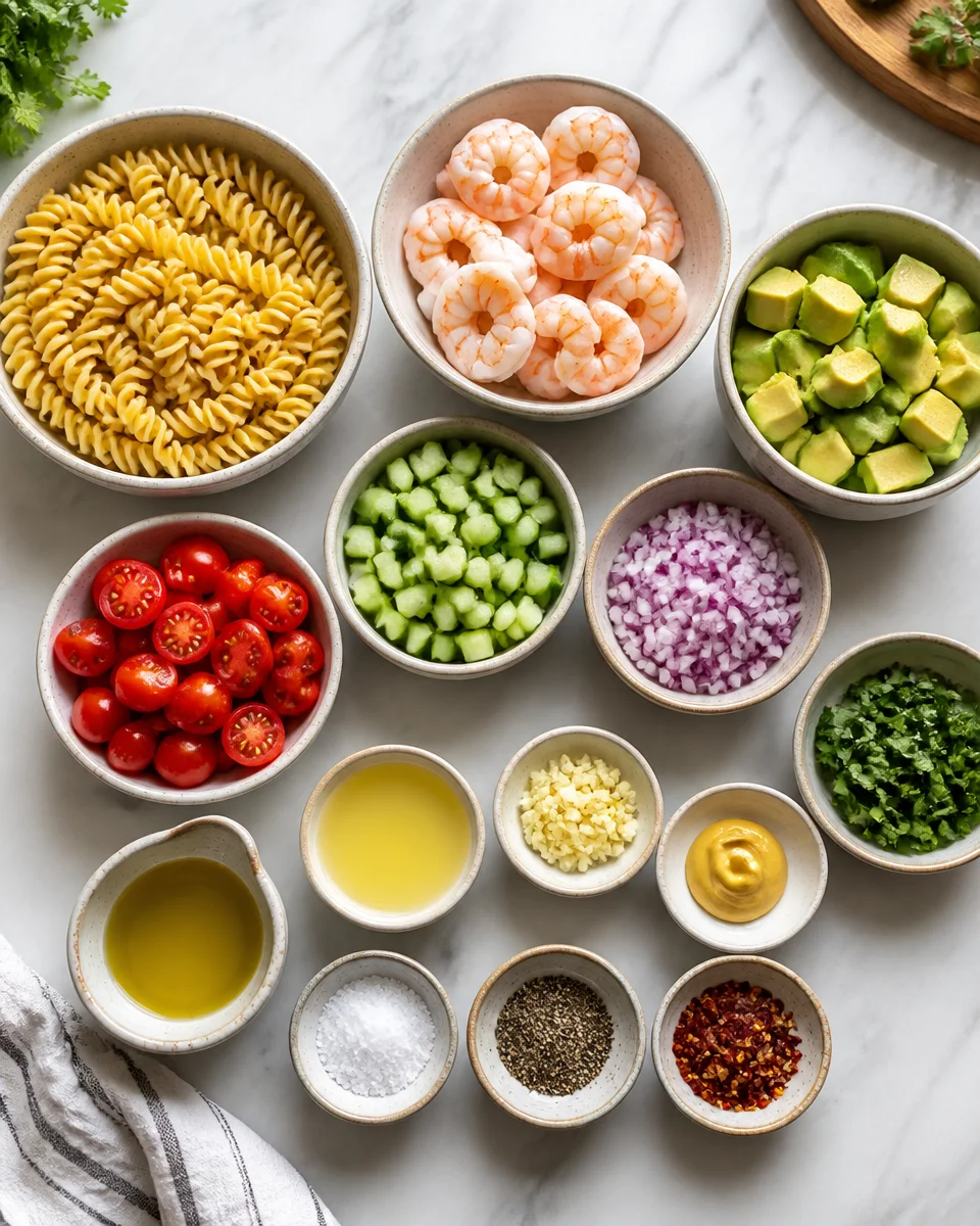 Shrimp and Avocado Pasta Salad