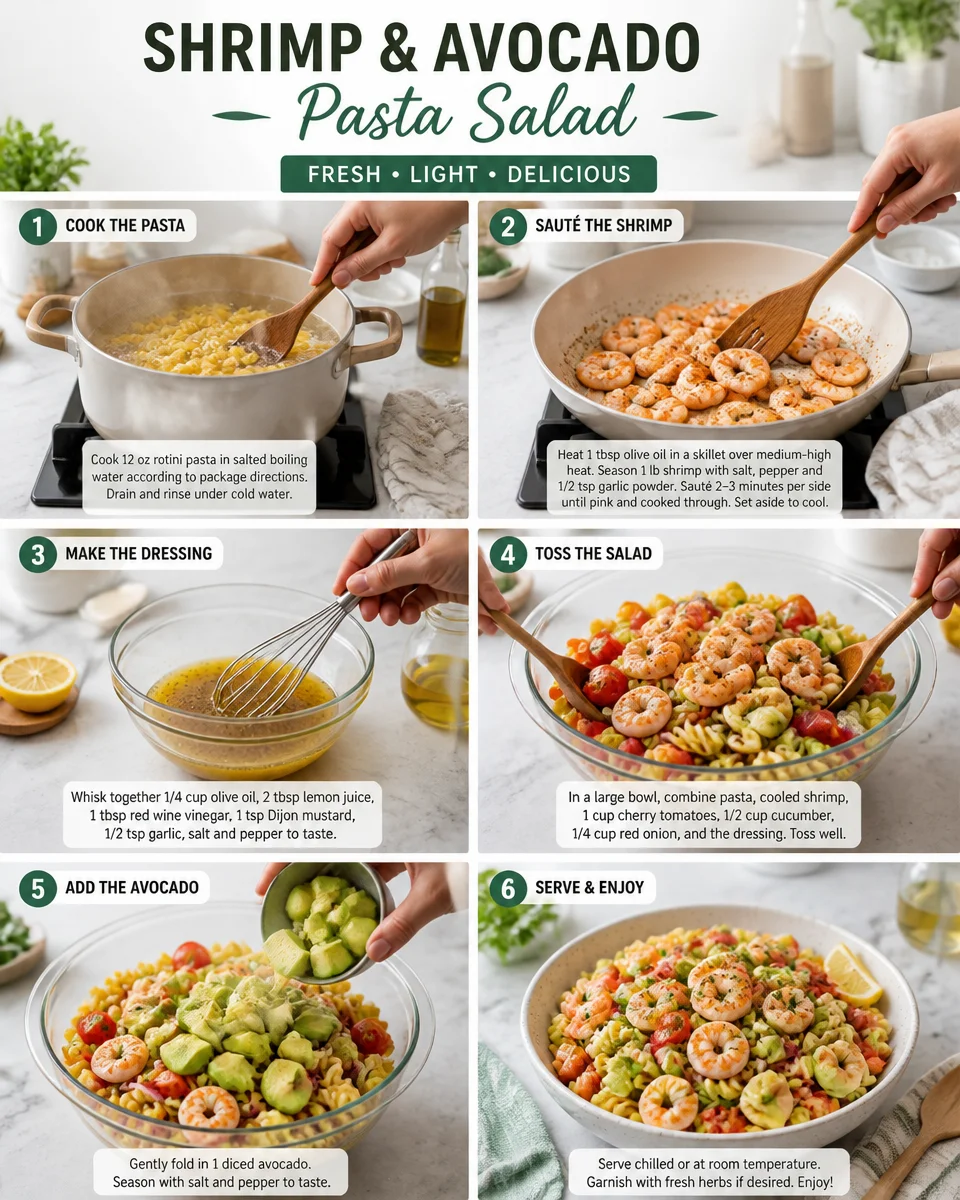 Shrimp and Avocado Pasta Salad