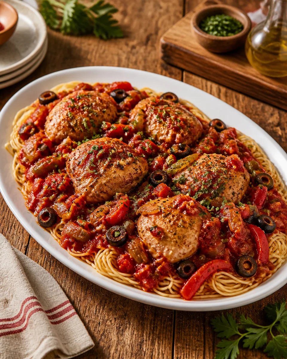 Slow Cooker Chicken Cacciatore