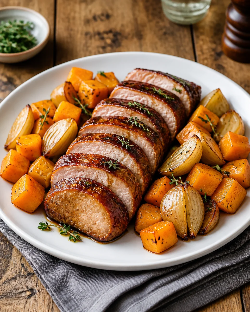 Slow Cooker Pork Tenderloin with Apples
