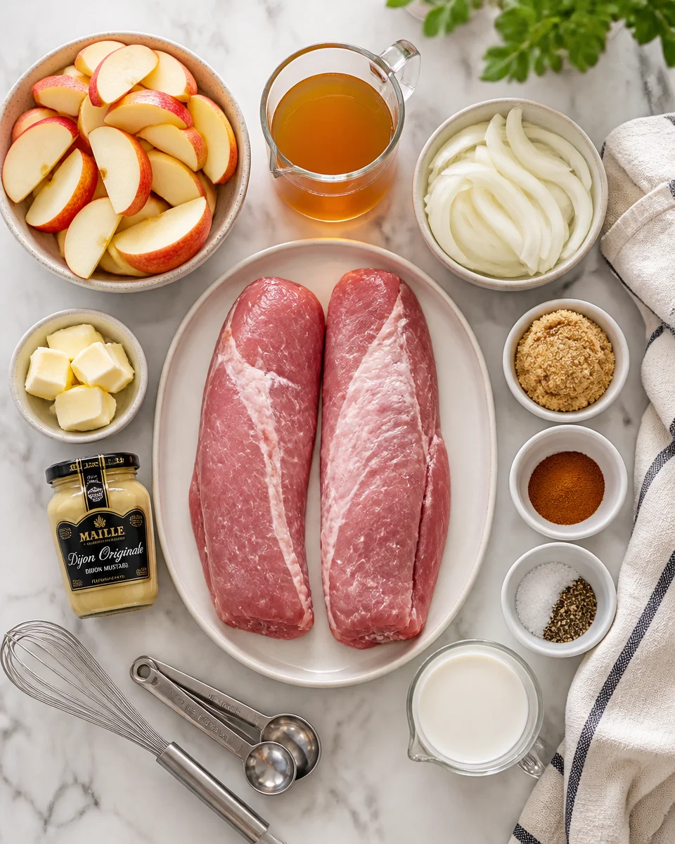 Slow Cooker Pork Tenderloin with Apples