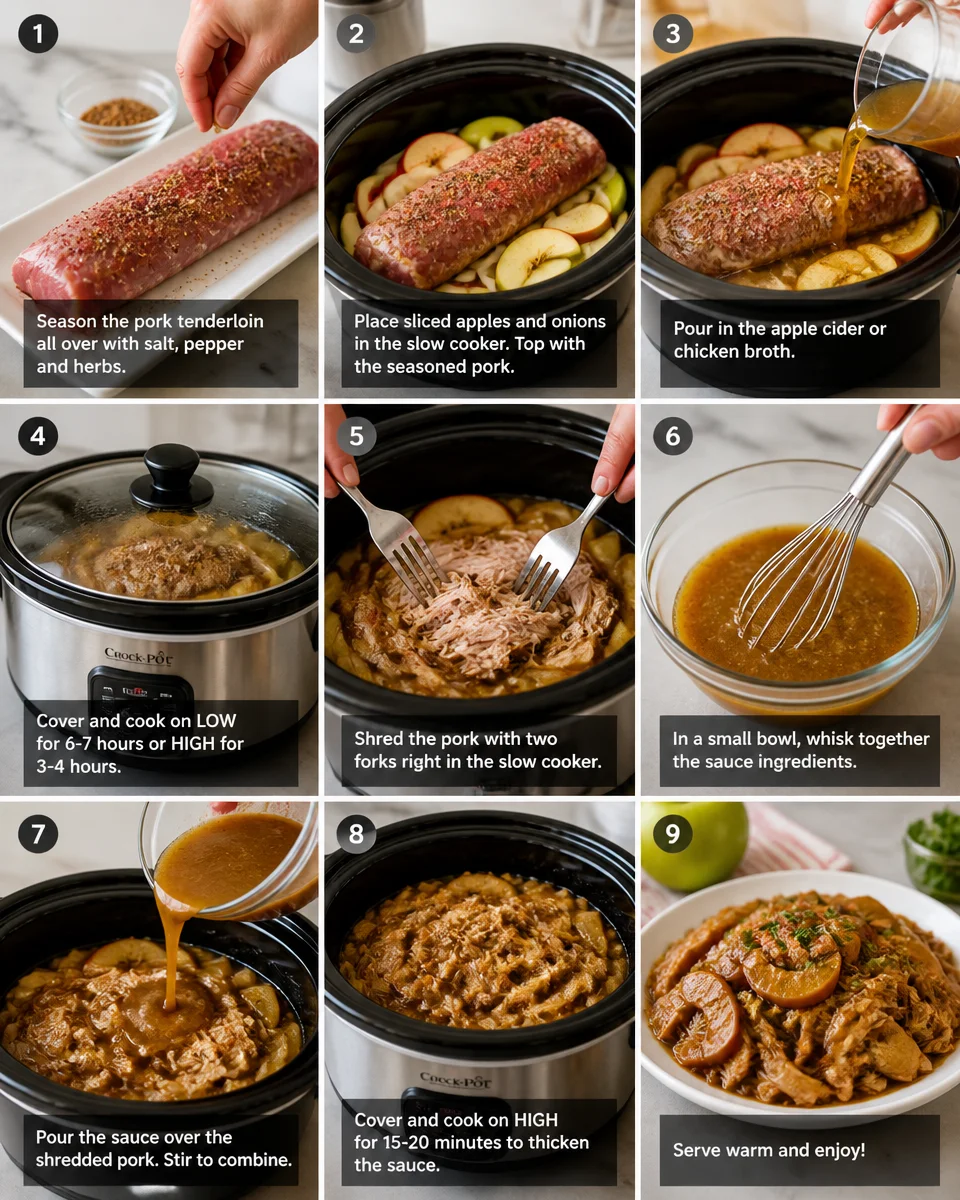 Slow Cooker Pork Tenderloin with Apples