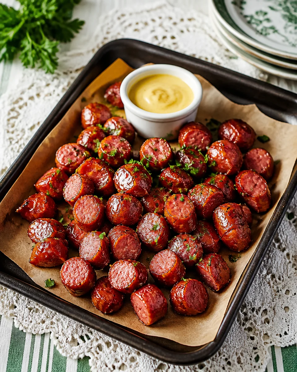 Smoked Sausage Bites with Dipping Sauce