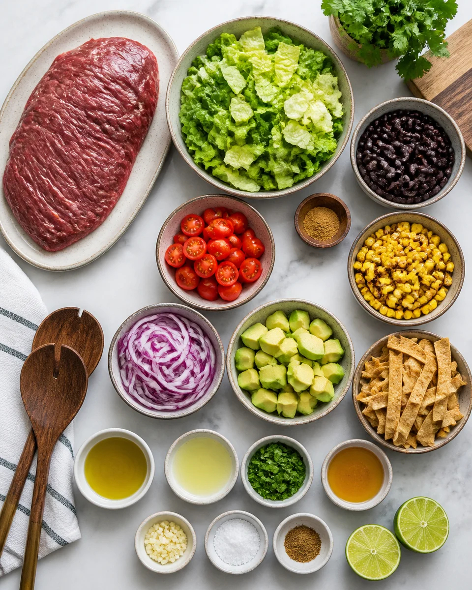 Southwest Steak Salad with Cilantro Lime Dressing