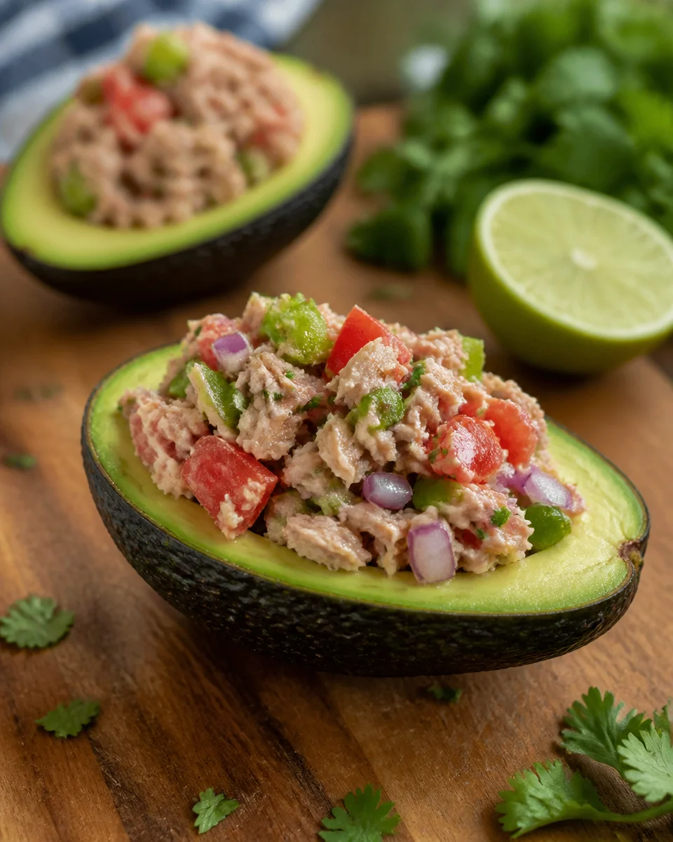 Spicy Tuna Stuffed Avocado