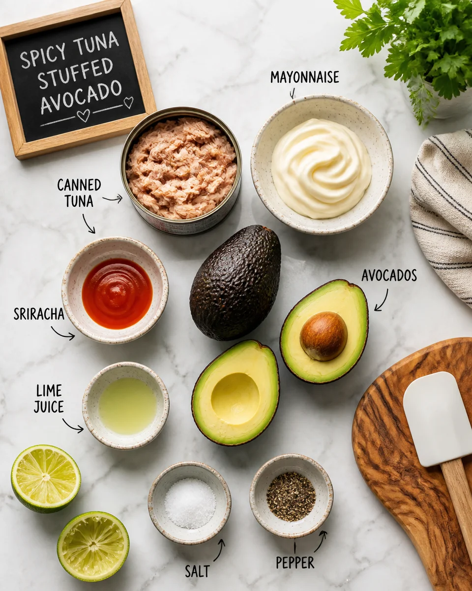 Spicy Tuna Stuffed Avocado