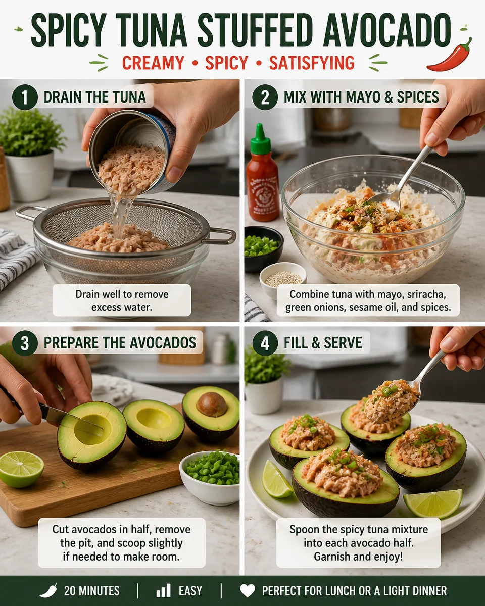 Spicy Tuna Stuffed Avocado
