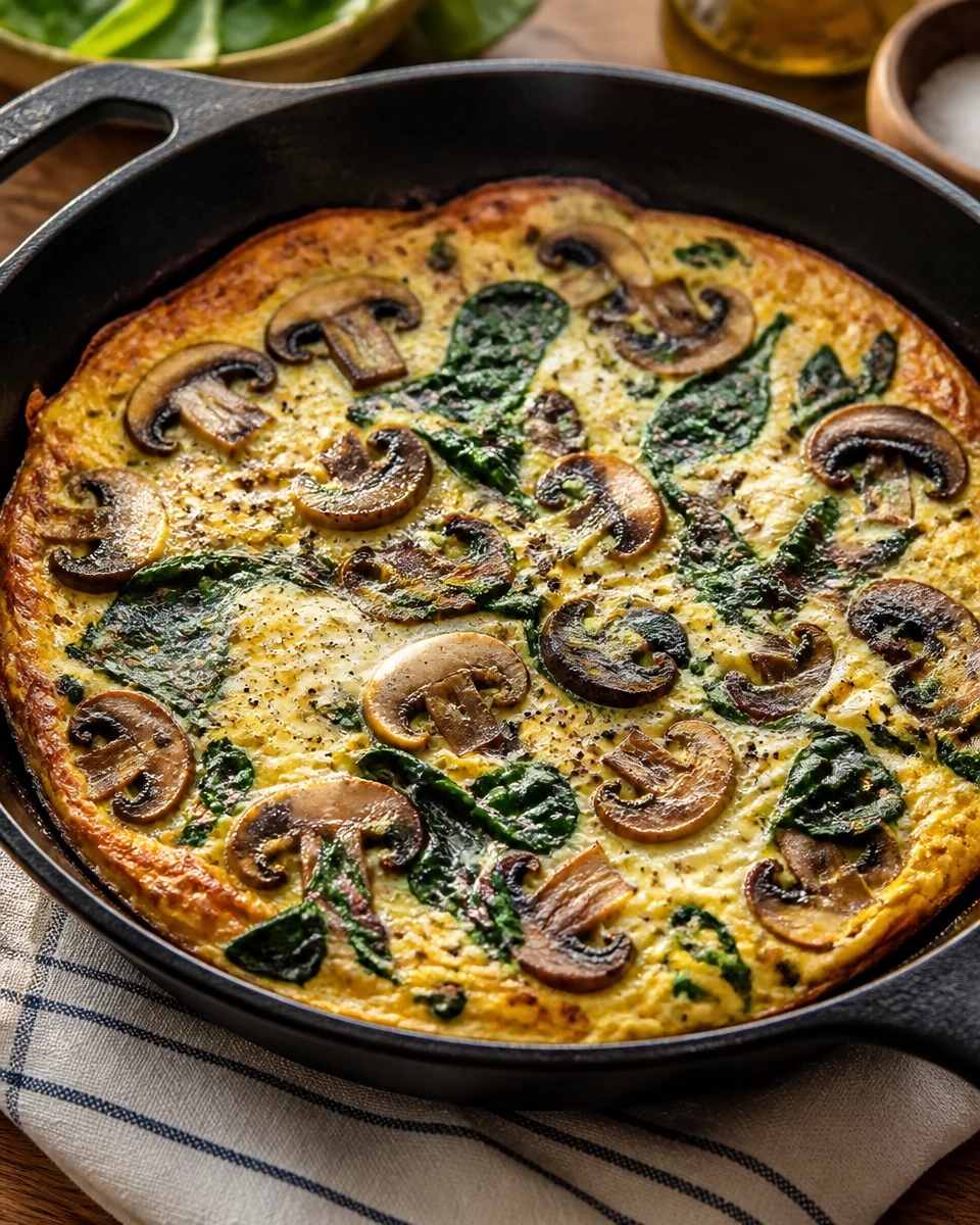 Spinach and Mushroom Frittata