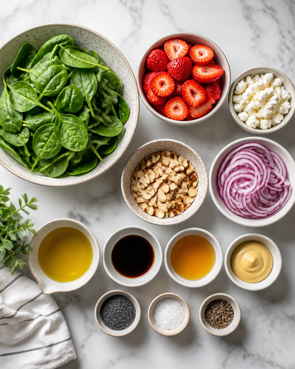 Spinach and Strawberry Salad with Poppy Seed