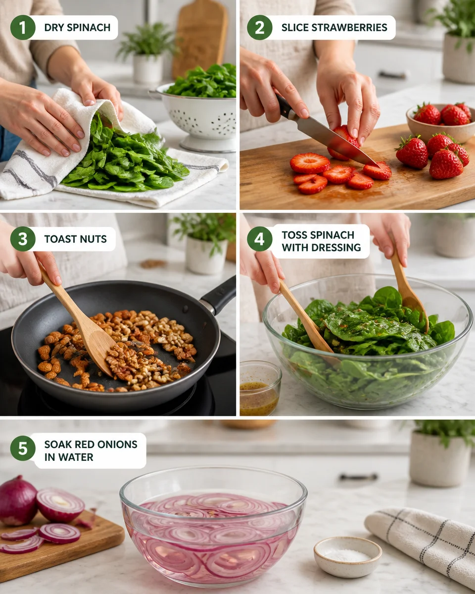 Spinach and Strawberry Salad with Poppy Seed