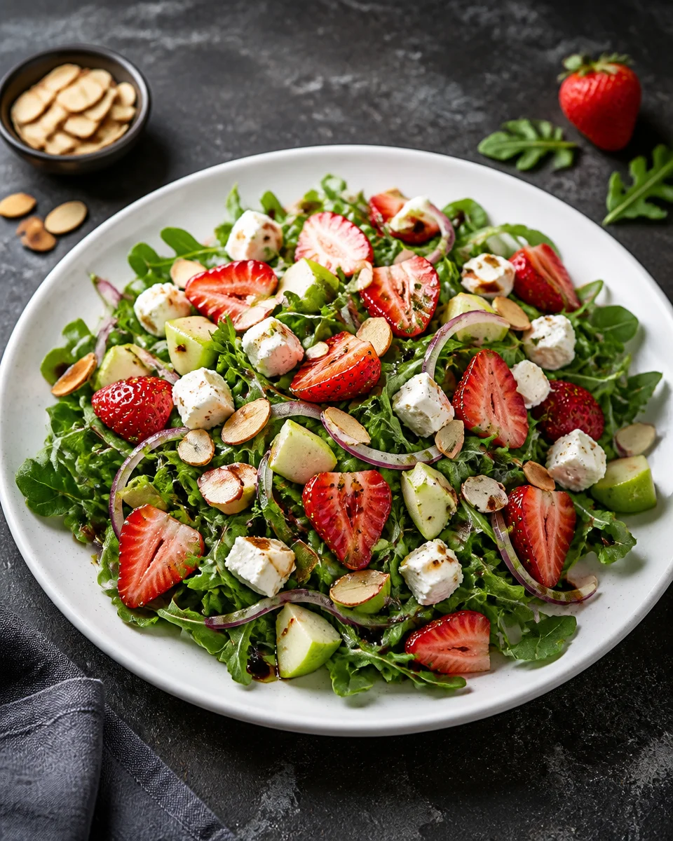 Strawberry Balsamic Arugula Salad
