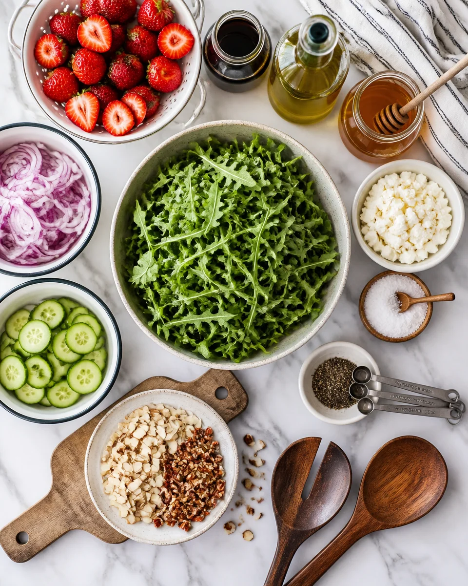 Strawberry Balsamic Arugula Salad