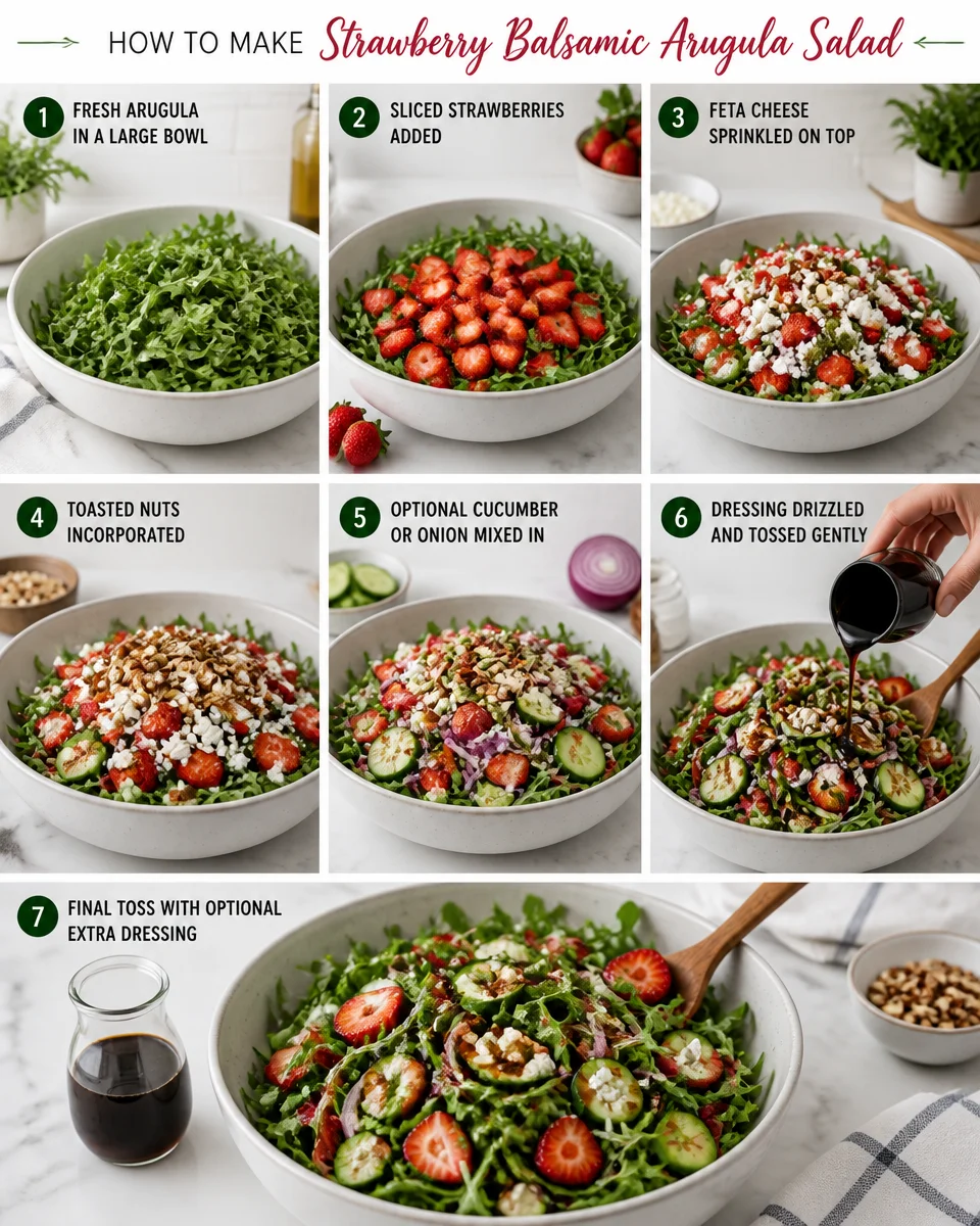 Strawberry Balsamic Arugula Salad