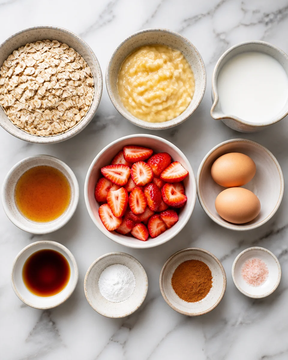 Strawberry Banana Baked Oatmeal