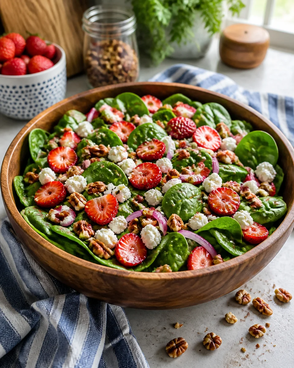 Strawberry Spinach Salad with Poppy Seed Dressing