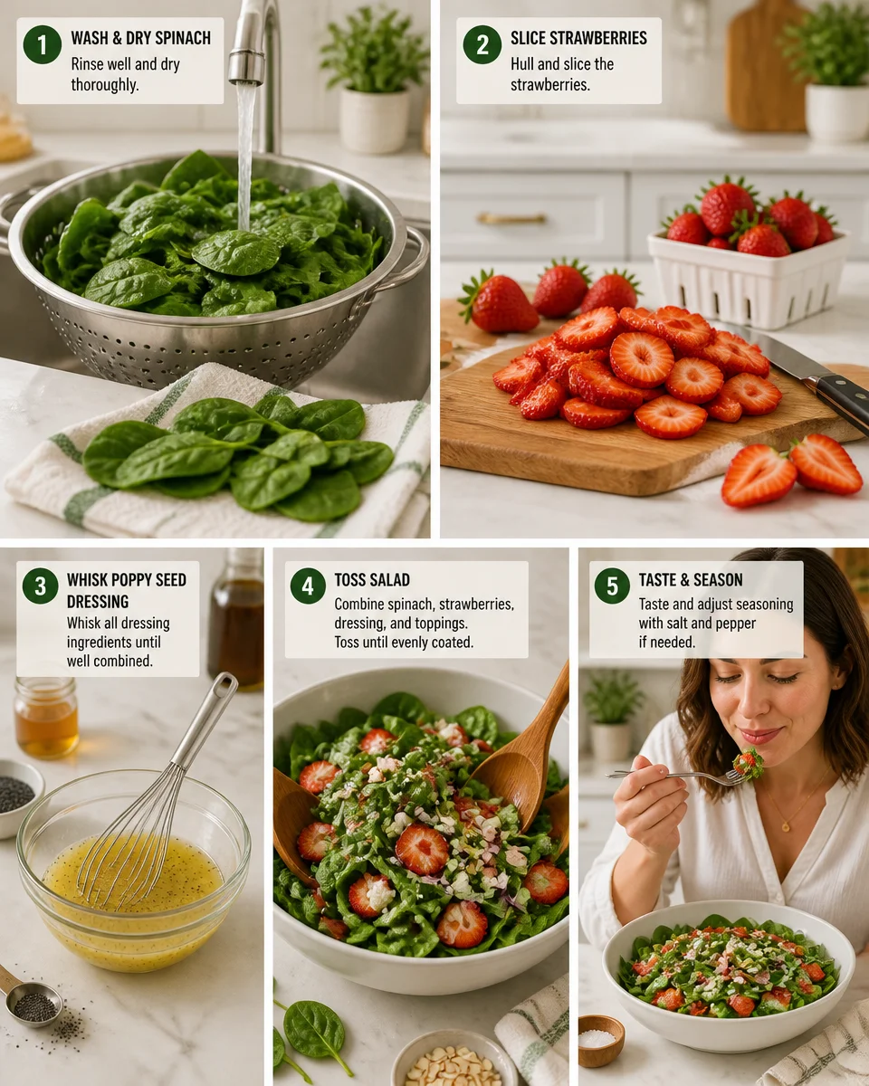 Strawberry Spinach Salad with Poppy Seed Dressing