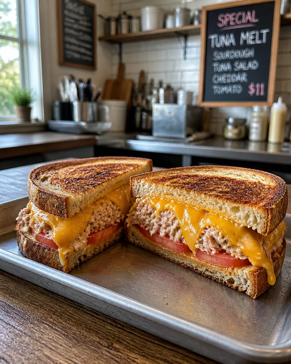 Tuna Melt on Sourdough