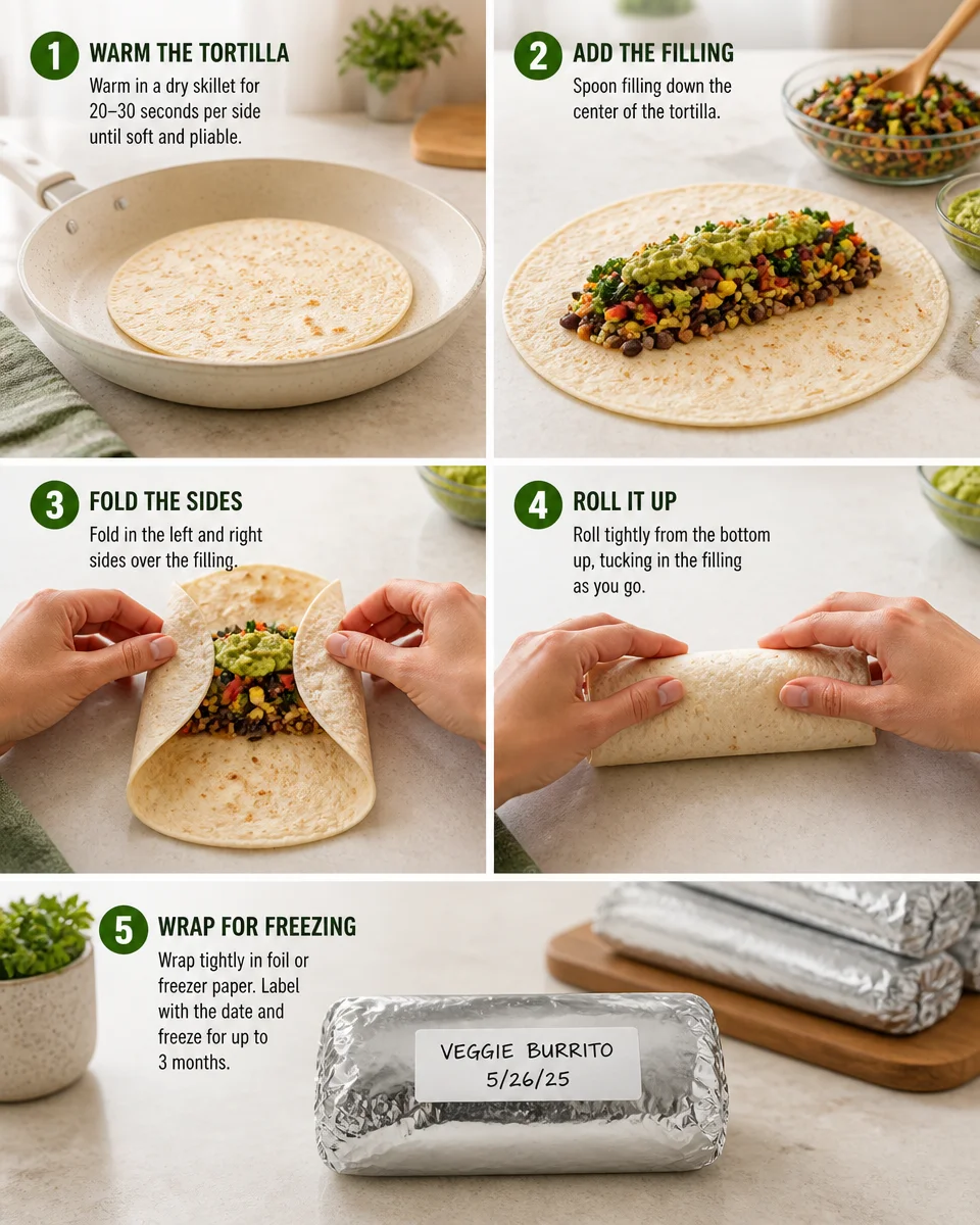 Veggie Loaded Breakfast Burritos (Meal Prep)